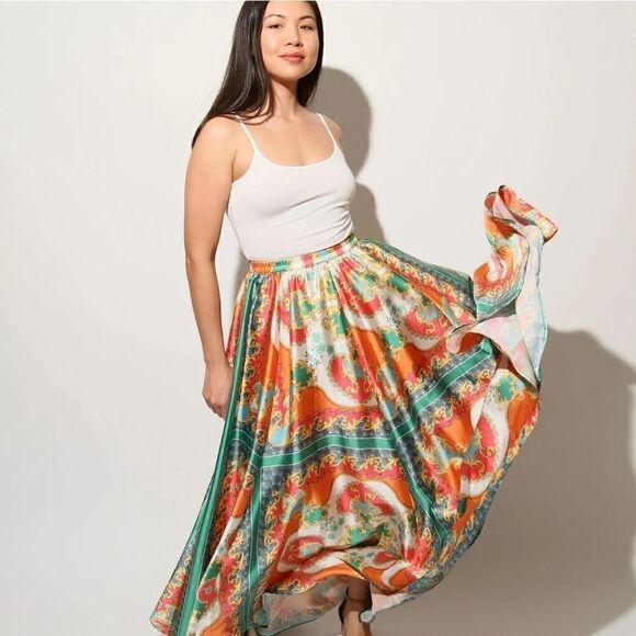 Summer Colorful Maxi Skirt - Picture 1 of 5